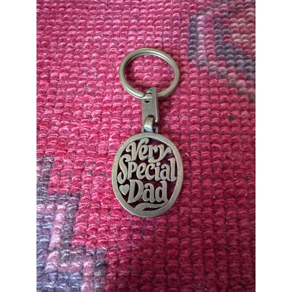 James Avery Retired Bronze Very Special Dad Keychain - Picture 1 of 6